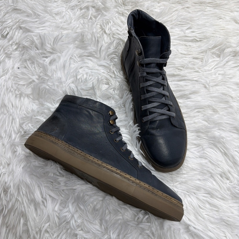 ROAN by Bed Stu‎ Colton II Boots Men's 13 Gray Leather Moto Ankle Zip Grunge USA